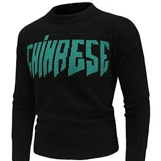 Pánsky sveter s okrúhlym krkom